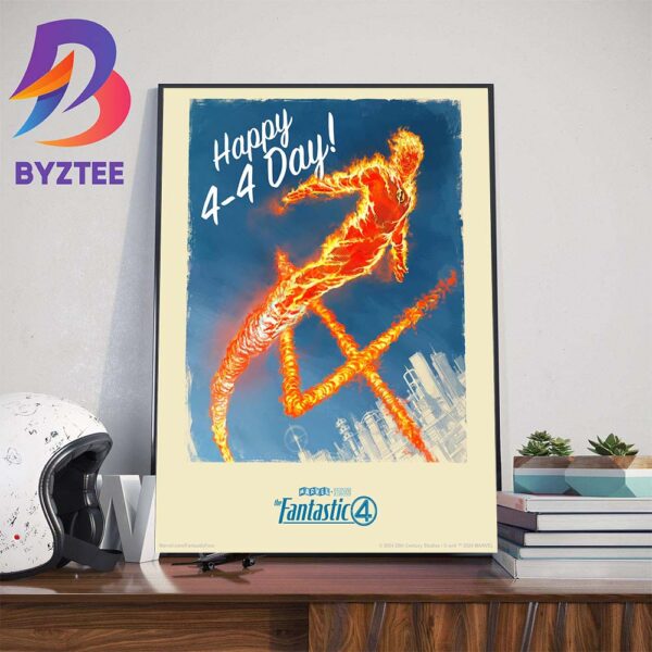 Official Poster Of The Human Torch In Fantastic Four Home Decor Poster Canvas