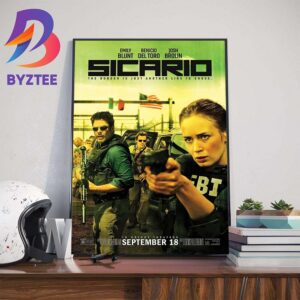 Official Poster Sicario The Border Is Just Another Line To Cross Wall Decor Poster Canvas