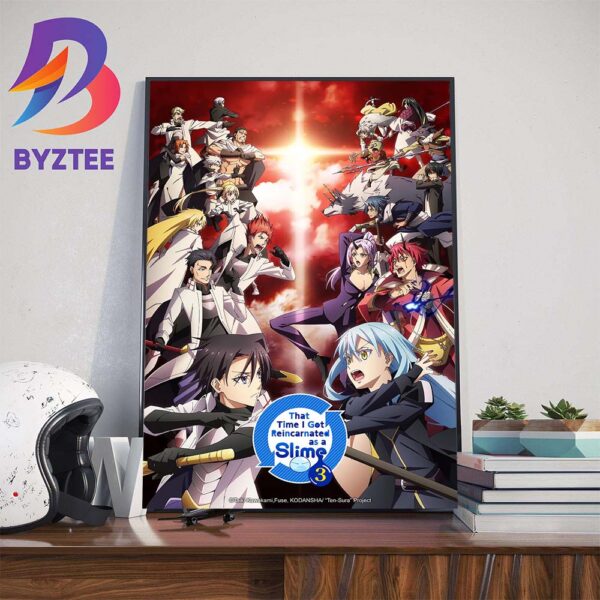 Official Poster That Time I Got Reincarnated As A Slime Season 3 Home Decor Poster Canvas