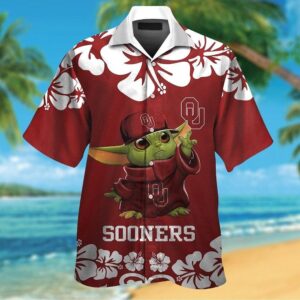 Oklahoma Sooners Baby Yoda Tropical Aloha Hawaiian Shirt For Men And Women