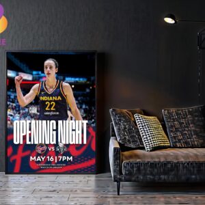 Opening Night Indiana Fever Vs New York Liberty Caitlin Clark First WNBA Game At Gainbridge Fieldhouse May 16th 2024 Home Decor Poster Canvas