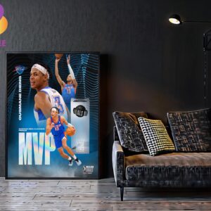 Ousmane Dieng Oklahoma City Blue Is 2023-24 NBA G League Finals MVP Home Decor Poster Canvas