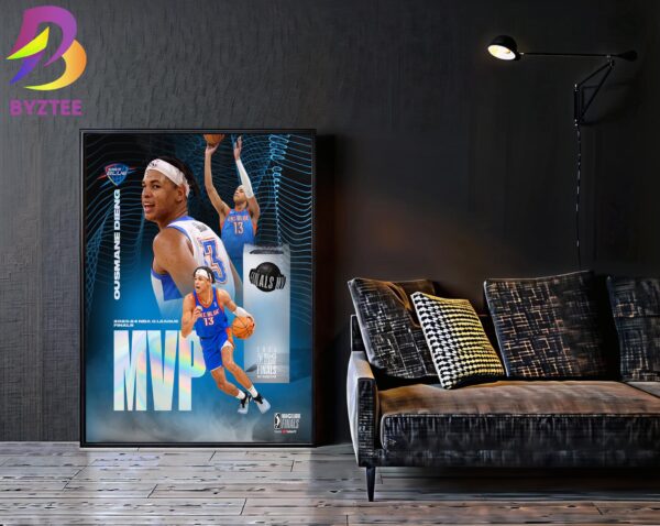 Ousmane Dieng Oklahoma City Blue Is 2023-24 NBA G League Finals MVP Home Decor Poster Canvas