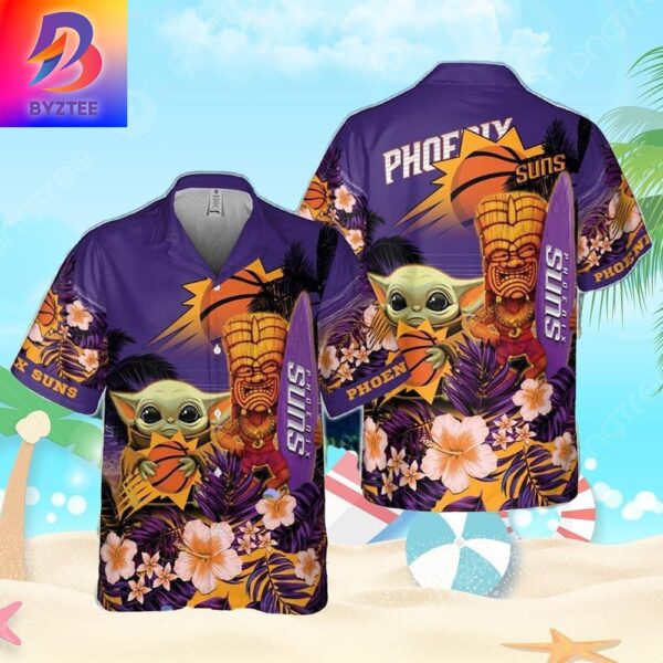 Phoenix Suns Baby Yoda National Basketball Association Tropical Aloha Hawaiian Shirt For Men And Women