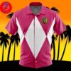 Pink Ranger Ninjetti Mighty Morphin Power Rangers For Men And Women In Summer Vacation Button Up Hawaiian Shirt