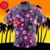 Poison Type Pattern Pokemon For Men And Women In Summer Vacation Button Up Hawaiian Shirt
