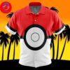 Poke Balls Pokemon For Men And Women In Summer Vacation Button Up Hawaiian Shirt