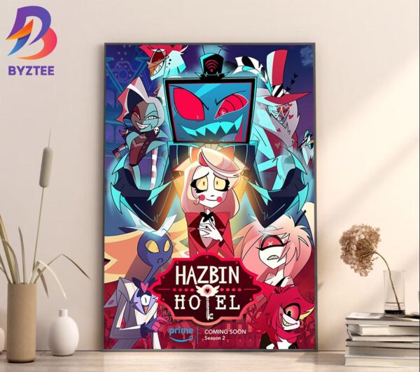 Poster For Movie On Amazon Prime Season 2 Hazbin Hotel Home Decor Poster Canvas