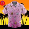 Psychic Type Pokemon Pokemon For Men And Women In Summer Vacation Button Up Hawaiian Shirt