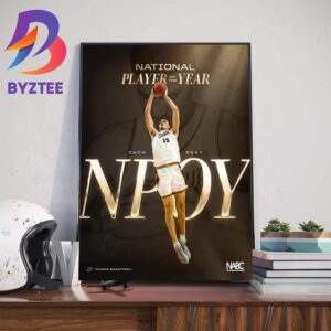 Purdue Mens Basketball Zach Edey Back To Back National Player Of The Year Wall Decor Poster Canvas