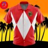 Red Ranger Ninjetti Mighty Morphin Power Rangers For Men And Women In Summer Vacation Button Up Hawaiian Shirt