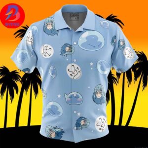 Rimuru Tempest Pattern That Time I Got Reincarnated as a Slime For Men And Women In Summer Vacation Button Up Hawaiian Shirt