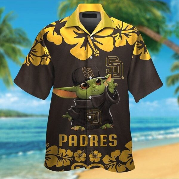 San Diego Padres Baby Yoda Tropical Aloha Hawaiian Shirt For Men And Women