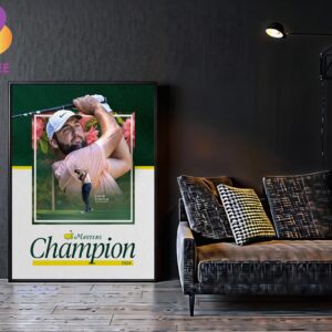Scottie Scheffler Masters Champion 2024 Home Decor Poster Canvas