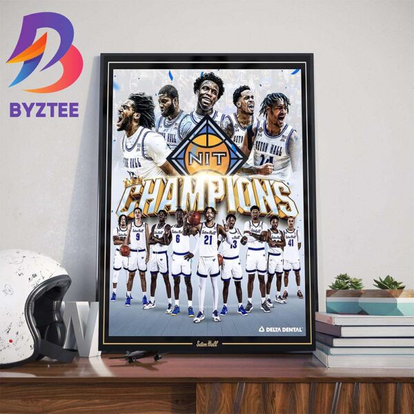 Seton Hall Pirates Mens Basketball Are 2024 NIT National Invitation Tournament Champions Home Decor Poster Canvas