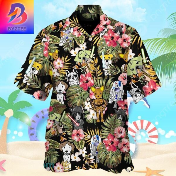 Star Dogs For Star Wars Movie Fans Tropical Aloha Hawaiian Shirt For Men And Women