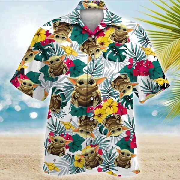 Star Wars Baby Yoda Tropical Aloha Hawaiian Shirt For Men And Women