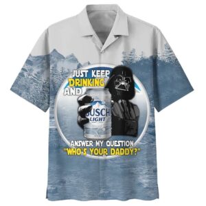 Star Wars Darth Vader Just Keep Drinking Tropical Aloha Hawaiian Shirt For Men And Women