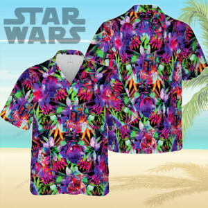 Star Wars Epic Adventures Illustrated on Tropical Aloha Hawaiian Shirt For Men And Women