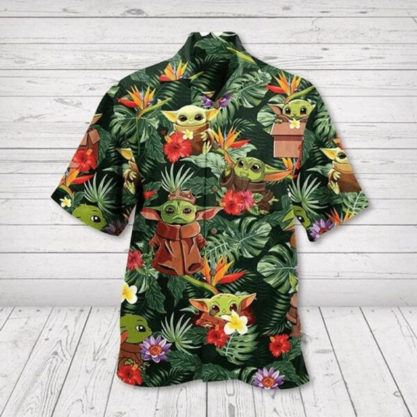 Star Wars Hawaii Shirt Baby Yoda Grogu Cute Tropical Aloha Hawaiian Shirt For Men And Women