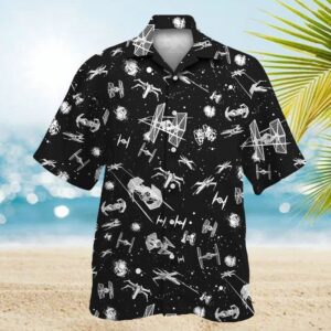 Star Wars Spacecraft Pattern Tropical Aloha Hawaiian Shirt For Men And Women