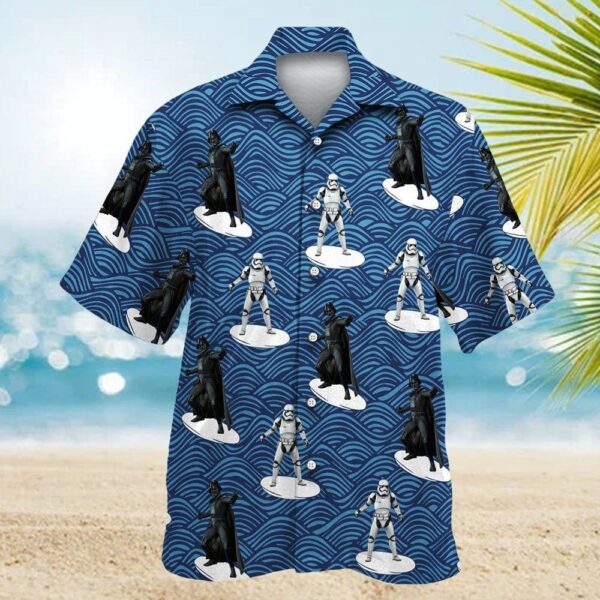 Star Wars Storm Trooper Darth Vader Surfing Tropical Aloha Hawaiian Shirt For Men And Women