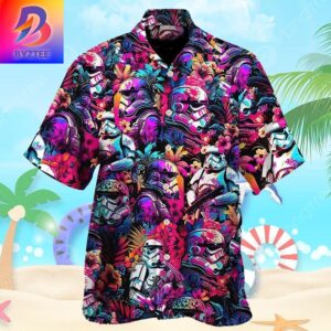 Star Wars Synthwave Cool For Star Wars Movie Fans Tropical Aloha Hawaiian Shirt For Men And Women