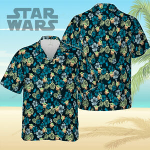 Star Wars with Grogu Tropical Aloha Hawaiian Shirt For Men And Women