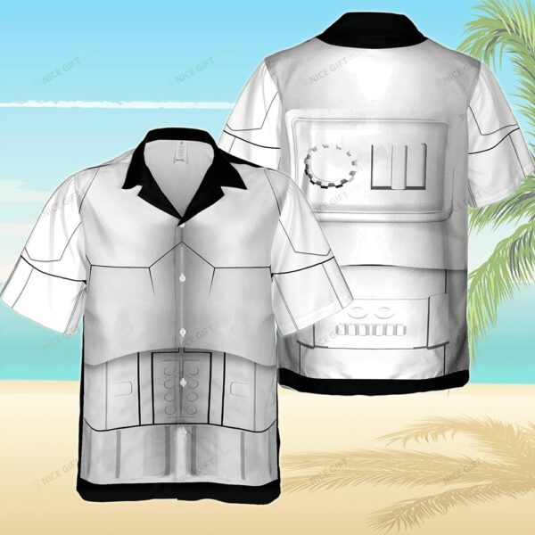 Stormtrooper Glory Showcased on Tropical Aloha Hawaiian Shirt For Men And Women