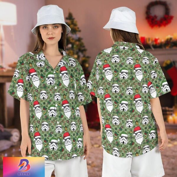 Stormtrooper Reindeer Santa Star Wars Xmas Tropical Aloha Hawaiian Shirt For Men And Women