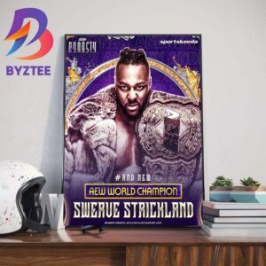 Swerve Strickland And New AEW World Champion at AEW Dynasty Home Decor Poster Canvas