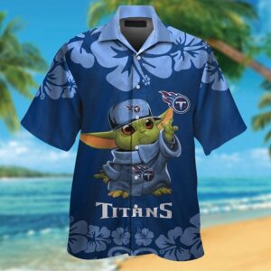 Tennessee Titans Baby Yoda Aloha Hawaiian Shirt For Men And Women