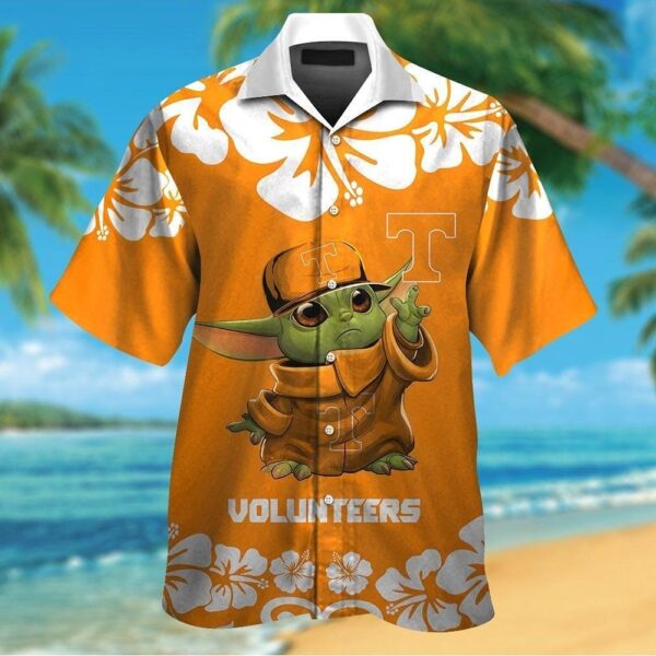 Tennessee Volunteers Baby Yoda Tropical Aloha Hawaiian Shirt For Men And Women