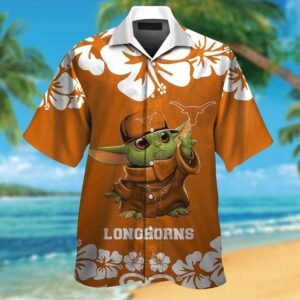 Texas Longhorns Baby Yoda Aloha Hawaiian Shirt For Men And Women