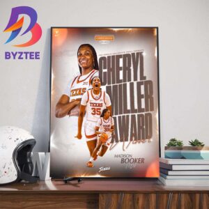 Texas Longhorns Womens Basketball Madison Booker Is The Cheryl Miller Award Top Female Collegiate Small Forward Winner Home Decor Poster Canvas