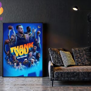 Thank You Dub Nation Golden State Warriors Play-In Tournament NBA 2024 Home Decor Poster Canvas