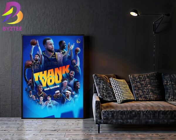 Thank You Dub Nation Golden State Warriors Play-In Tournament NBA 2024 Home Decor Poster Canvas