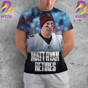 Thank You Matt Ryan Retires As A Falcon With Atlanta One-Day Contract NFL All Over Print Shirt