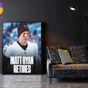 Thank You Matt Ryan Retires As A Falcon With Atlanta One-Day Contract NFL Home Decor Poster Canvas