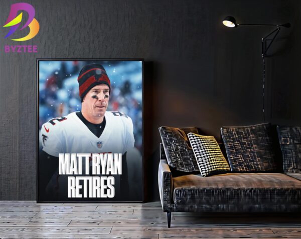 Thank You Matt Ryan Retires As A Falcon With Atlanta One-Day Contract NFL Home Decor Poster Canvas