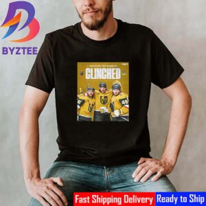 The 2023 Stanley Cup Champions Vegas Golden Knights Clinched 2024 Stanley Cup Playoffs Unisex T-Shirt
