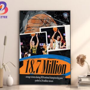 The Division I Womens Basketball National Championship Game Averaged 18.7 Million In Viewership And Peaked At 24 Million Viewers March Madness Home Decor Poster Canvas