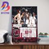 The Powerhouse UConn Huskies Back-to-Back NCAA Mens Basketball National Champions Gold Metal Slam Presents Home Decor Poster Canvas