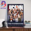 The Powerhouse UConn Huskies Back-to-Back NCAA Mens Basketball National Champions Gold Metal Slam Presents Home Decor Poster Canvas