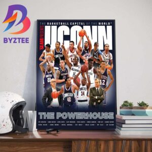 The Powerhouse UConn Huskies Mens Basketball Back-to-Back NCAA Mens Basketball Division I National Champions Slam Presents Home Decor Poster Canvas