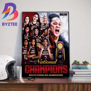 The Revenge Tour 2024 National Champions Are South Carolina Gamecocks Womens Basketball On WSLAM Home Decor Poster Canvas
