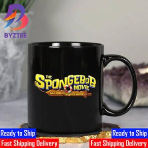 The SpongeBob Movie Search For SquarePants Official Logo Movie Welcome Aboard Coming To Theatres December 19th 2025 Ceramic Mug