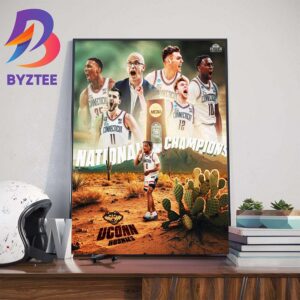 The Uconn Huskies Are 2024 National Champions NCAA DI Mens Basketball Home Decor Poster Canvas