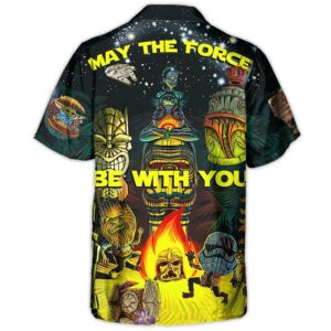 Tiki Star Wars May The Force Be With You Tropical Aloha Hawaiian Shirt For Men And Women
