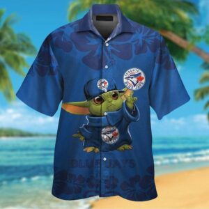 Toronto Blue Jays Baby Yoda Tropical Aloha Hawaiian Shirt For Men And Women